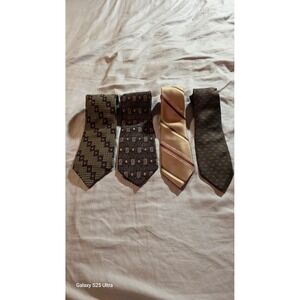 Mens Designer Tie Lot 4pc Stafford G.J. Cahn Jefferson House Charing Cross Silk